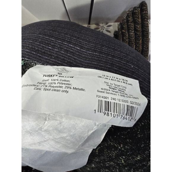 NWT John Derian for Target Beaded Turkey Decorative Pillow - Picture 11 of 13